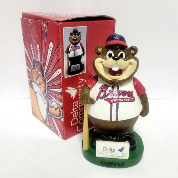 CHOPPER Gwinnett Braves Mascot Bobblehead Bank Atlanta Alexander Global Rare - Picture 1 of 8